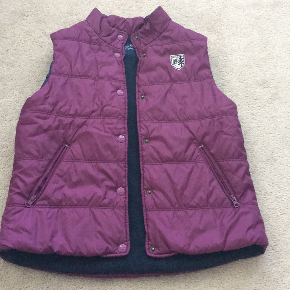 AE purple puffer vest